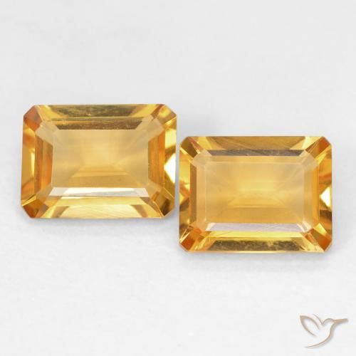 2.66 ct Yellow Citrine, 8 x 5.9 mm Octagon Cut From Brazil, Photo A