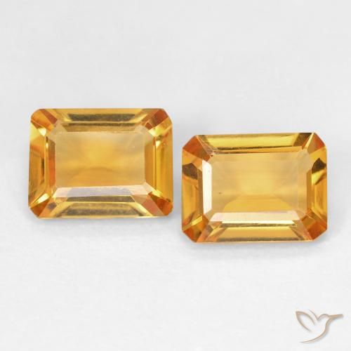 2.58 ct Yellow Citrine, 8 x 6.1 mm Octagon Cut From Brazil, Photo A