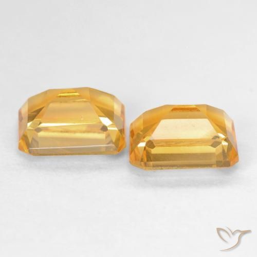 Citrine Gemstones in 8 x 6 mm (calibrated) Size for Sale, Citrine Stones in Orange-Gold Color