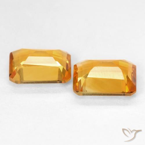 Citrine Gemstones in 8 x 6 mm (calibrated) Size for Sale, Citrine Stones in Orange-Gold Color