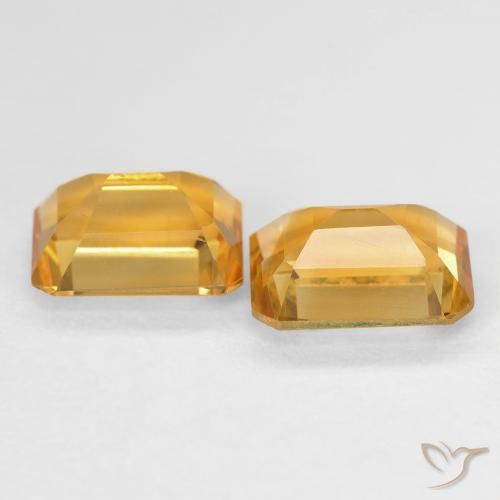 Citrine Gemstones in 8 x 6 mm (calibrated) Size for Sale, Citrine Stones in Orange-Gold Color
