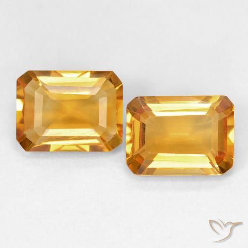 2.91 ct Yellow Citrine, 8.2 x 6 mm Octagon Cut From Brazil, Photo A