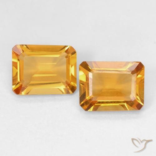 2.57 ct Yellow Citrine, 7.9 x 6 mm Octagon Cut From Brazil, Photo A