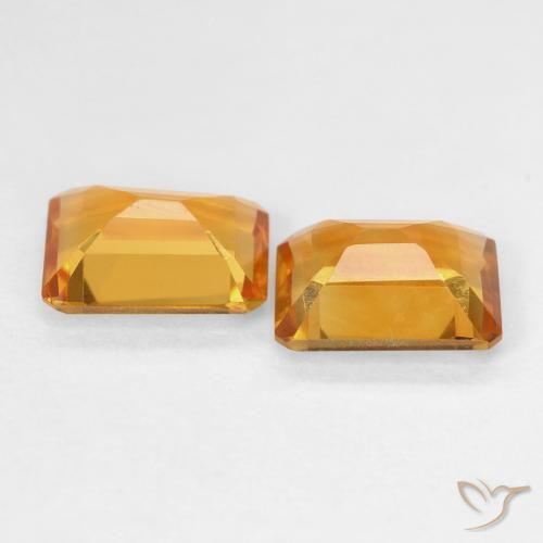 Citrine Gemstones in 8 x 6 mm (calibrated) Size for Sale, Citrine Stones in Medium Orange Color
