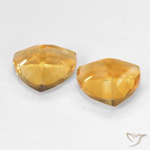Citrine Gemstones in 6 x 6 mm (calibrated) Size for Sale, Citrine Stones in Medium Orange Color
