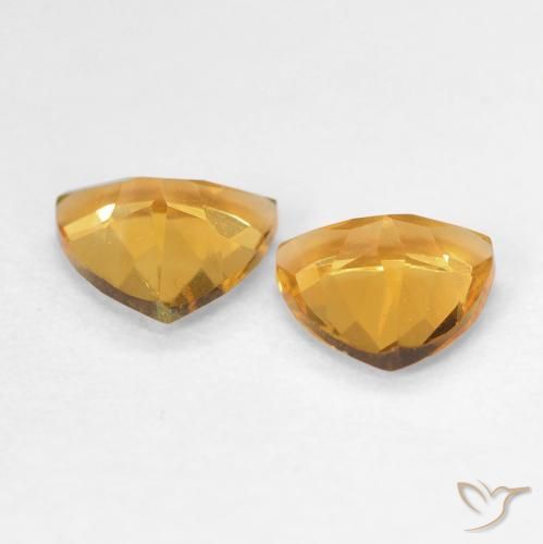 Citrine Gemstones in 6 x 6 mm (calibrated) Size for Sale, Citrine Stones in Medium Orange Color