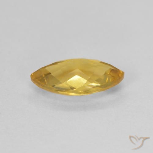 Citrine Gemstone in 9.1 x 4.9 mm Size for Sale, Citrine Stone in Medium Gold Color