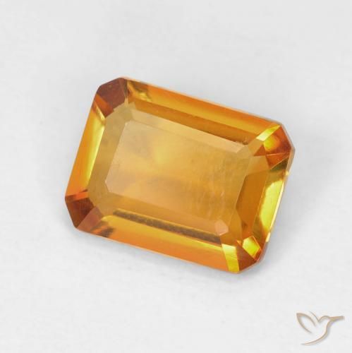 1.22 ct Golden Citrine Stone, Natural Citrine in Octagon Step Cut Shape for Sale
