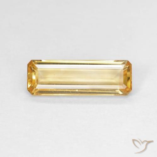 1.37ct Natural Golden Citrine, Emerald Cut, VVS