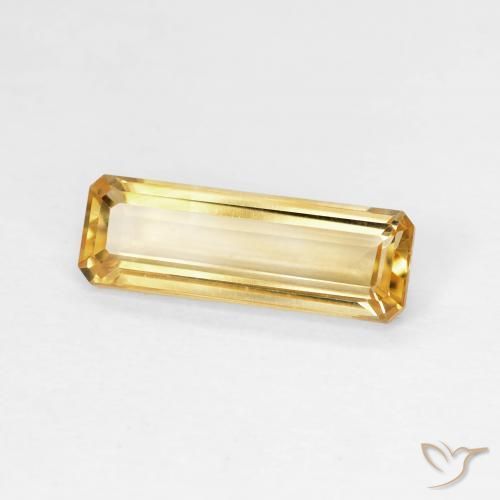 1.37 ct Golden Citrine Stone, Natural Citrine in Octagon Step Cut Shape for Sale