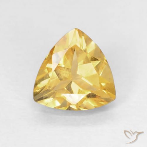 0.94ct Natural Medium Gold Citrine, Trillion, VVS
