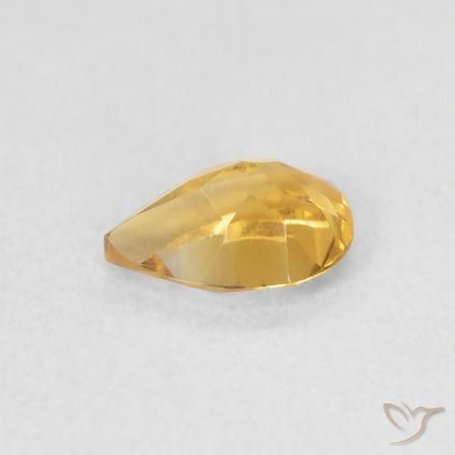 Citrine Gemstone in 7 x 5 mm (calibrated) Size for Sale, Citrine Stone in Medium Gold Color