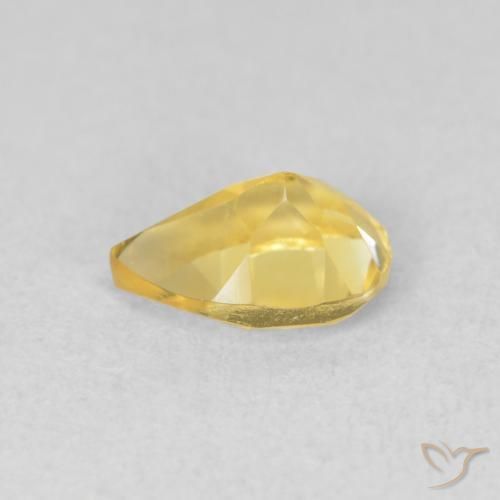 Citrine Gemstone in 7.3 x 5.1 mm Size for Sale, Citrine Stone in Golden-Yellow Color