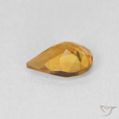 Citrine Gemstone in 7 x 5 mm (calibrated) Size for Sale, Citrine Stone in Medium Light-Golden Color