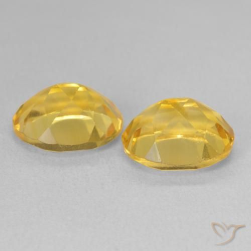 Citrine Gemstones in 11 x 9 mm (calibrated) Size for Sale, Citrine Stones in Medium Golden Color