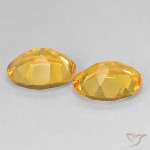 Citrine Gemstones in 11 x 9 mm (calibrated) Size for Sale, Citrine Stones in Golden Color