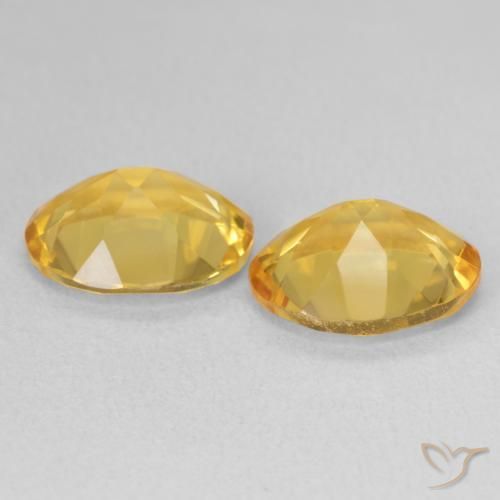 Citrine Gemstones in 11 x 9 mm (calibrated) Size for Sale, Citrine Stones in Golden Color
