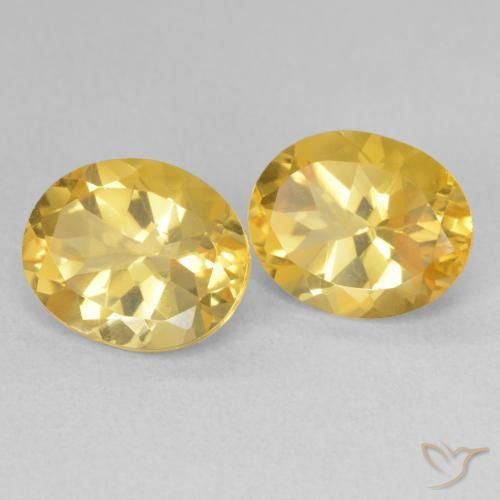 6.60 ctw Golden Citrine Stones, Natural Citrine in Oval Facet Shape for Sale