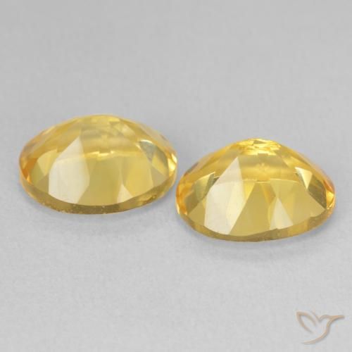 Citrine Gemstones in 11 x 9 mm (calibrated) Size for Sale, Citrine Stones in Golden Color
