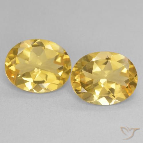 6.41ctw Natural Golden Orange Citrine, Oval, VVS-VS