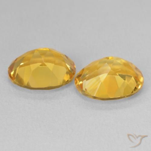 Citrine Gemstones in 11 x 9 mm (calibrated) Size for Sale, Citrine Stones in Golden Color