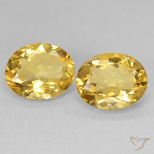 6.17 ct Yellow Citrine, 11 x 8.8 mm Oval Cut From Brazil, Photo A