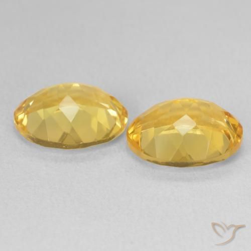 Citrine Gemstones in 11 x 9 mm (calibrated) Size for Sale, Citrine Stones in Golden Color