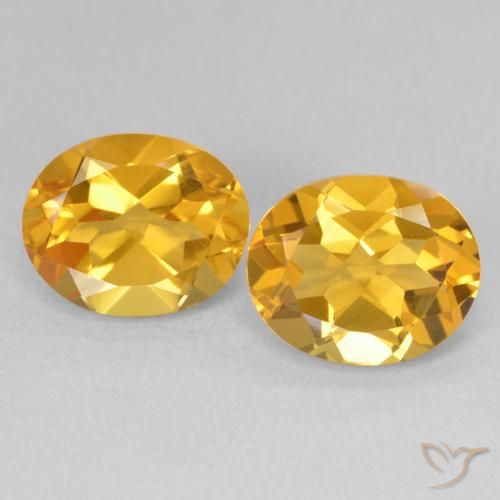 6.66 ct Yellow Citrine, 11 x 9 mm Oval Cut From Brazil, Photo A