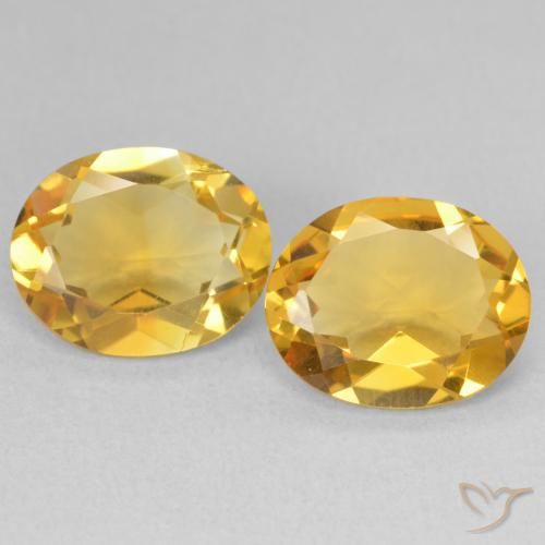 5.81 ct Yellow Citrine, 11 x 8.9 mm Oval Cut From Brazil, Photo A