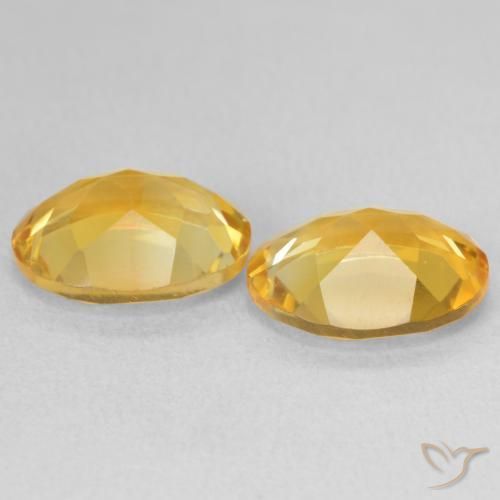 Citrine Gemstones in 11 x 9 mm (calibrated) Size for Sale, Citrine Stones in Golden Color