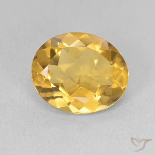 3.31ct Natural Deep Gold Citrine, Oval, VS