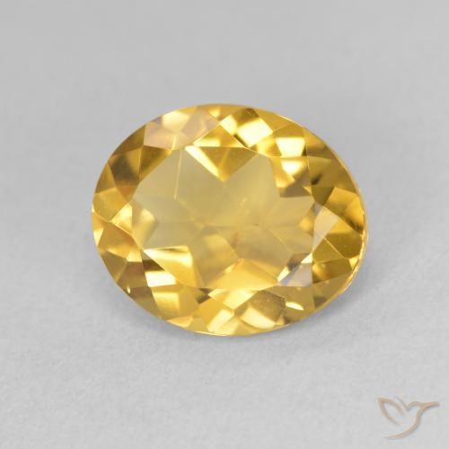 3.31 ct Golden Citrine Stone, Natural Citrine in Oval Facet Shape for Sale