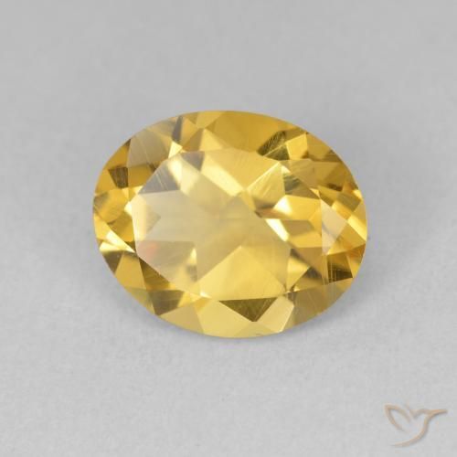2.98 ct Golden Citrine Stone, Natural Citrine in Oval Facet Shape for Sale