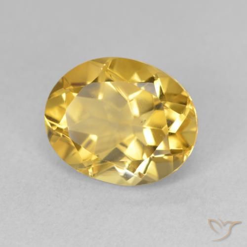 3.64 ct Golden Citrine Stone, Natural Citrine in Oval Facet Shape for Sale