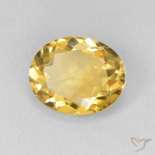 3.23 ct Golden Citrine Stone, Natural Citrine in Oval Facet Shape for Sale