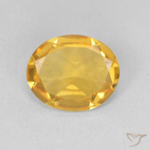 2.57ct Natural Medium Gold Citrine, Oval, VS