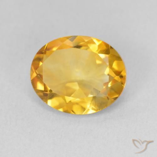 2.85 ct Golden Citrine Stone, Natural Citrine in Oval Facet Shape for Sale