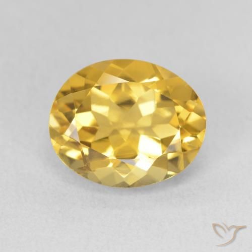 3.51ct Natural Medium Golden Citrine, Oval, VS