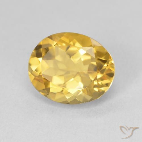 3.51 ct Golden Citrine Stone, Natural Citrine in Oval Facet Shape for Sale