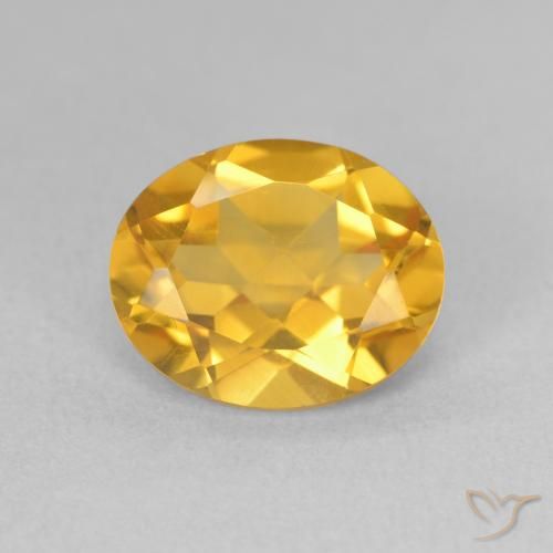 3.26ct Natural Medium Gold Citrine, Oval, VS