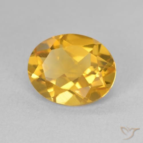 3.26 ct Golden Citrine Stone, Natural Citrine in Oval Facet Shape for Sale