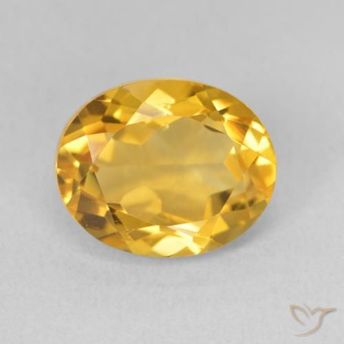 3.87ct Natural Bright Gold Citrine, Oval, VS