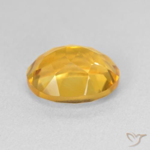 Citrine Gemstone in 11 x 9 mm (calibrated) Size for Sale, Citrine Stone in Bright Gold Color