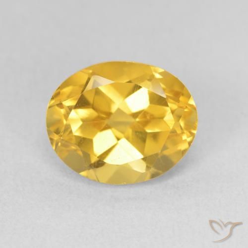 3.42ct Natural Bright Gold Citrine, Oval, VS