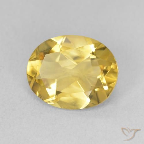 2.82 ct Golden Citrine Stone, Natural Citrine in Oval Facet Shape for Sale