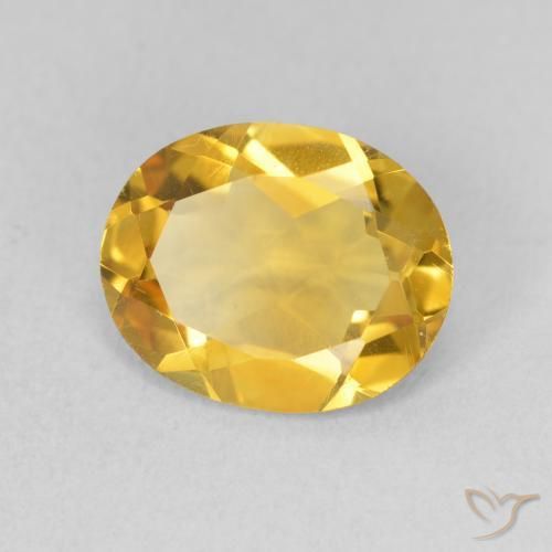 2.69 ct Golden Citrine Stone, Natural Citrine in Oval Facet Shape for Sale