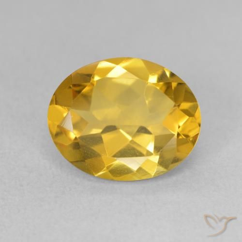 3.08ct Natural Medium Golden Citrine, Oval, VVS-VS