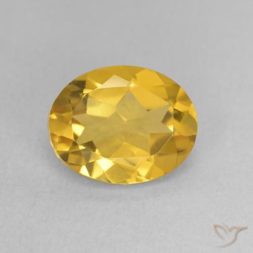 2.44ct Natural Medium Golden Citrine, Oval, VVS-VS