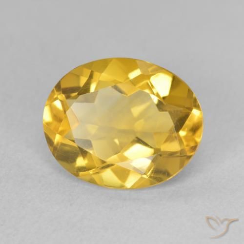 3.15 ct Golden Citrine Stone, Natural Citrine in Oval Facet Shape for Sale