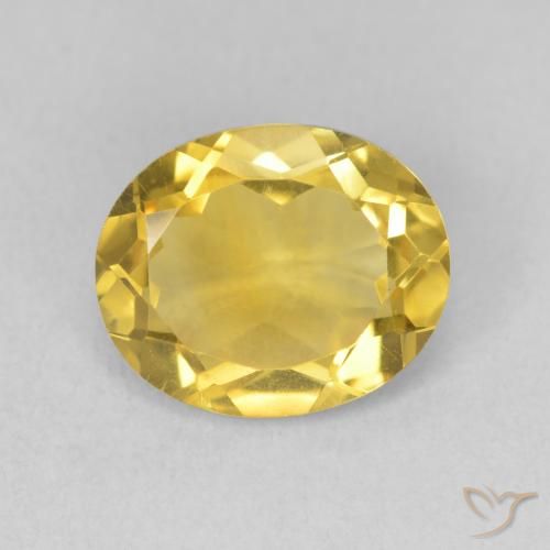 3.17ct Natural Medium Golden Citrine, Oval, VVS-VS